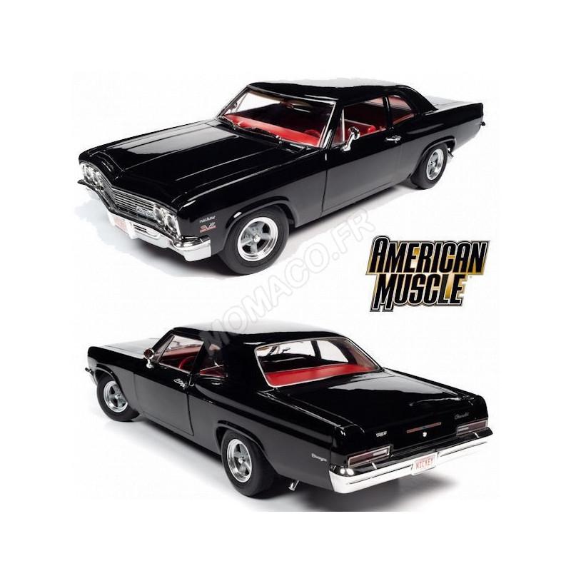 CHEVROLET BISCAYNE NICKEY 1966 NOIR INTERIEUR ROUGE