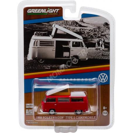 VOLKSWAGEN T2B CAMPER VAN 1968 ROUGE