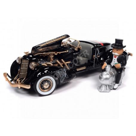 AUBURN 831 SPEEDSTER 1935 NOIR/OR "MONOPOLY" AVEC FIGURINE Mr MONOPOLY (EPUISE)