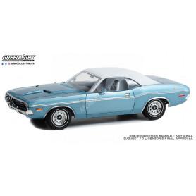 DODGE CHALLENGER 1970 "WESTERN SPORT SPECIAL" BLEUE INTERIEUR BLANC ET TOIT VINYL (EPUISE)