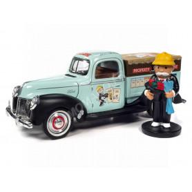 FORD TRUCK 1940 VERT/NOIR "MONOPOLY" AVEC FIGURINE Mr MONOPOLY (EPUISE)