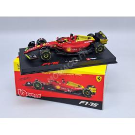 FERRARI F1 F1-75 TEAM SCUDERIA FERRARI 16 CHARLES LECLERC GRAND PRIX D'ITALIE MONZA 2022 2ND (75 ANS) (PACK. PREMIUM)