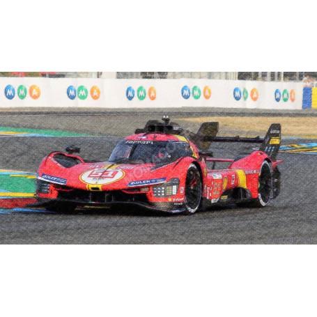 FERRARI 499P 3.0L TURBO V6 "TEAM FERRARI - AF CORSE" 51 A.PIER GUIDI / J.CALADO / A.GIOVINAZZI 24H DU MANS 2023 1ER (VITRINE)