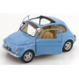 FIAT 500 F CUSTOM AVEC JANTES ABARTH TOIT AMOVIBLE 1968 BLEU CLAIR