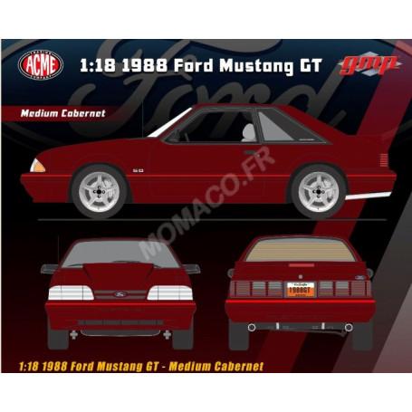 FORD MUSTANG GT 1988 BORDEAUX "MEDIUM CABERNET"