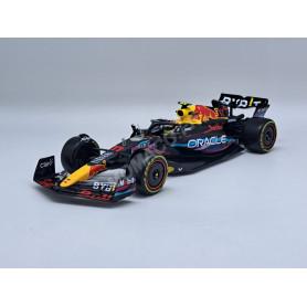 RED BULL F1 RB19 TEAM ORACLE RED BULL RACING 11 SERGIO PEREZ GRAND PRIX MIAMI 2023 2EME (PACKAGING PREMIUM AVEC CASQUE)