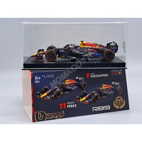 RED BULL F1 RB19 TEAM ORACLE RED BULL RACING 11 SERGIO PEREZ GRAND PRIX AUSTIN 2023 4EME (PACKAGING PREMIUM AVEC CASQUE)