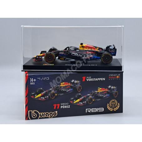 RED BULL F1 RB19 TEAM ORACLE RED BULL RACING 1 MAX VERSTAPPEN GRAND PRIX AUSTIN 2023 1ER (PACKAGING PREMIUM AVEC CASQUE)