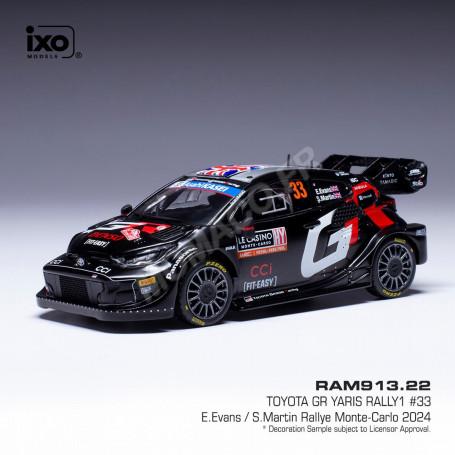 TOYOTA GR YARIS RALLYE 1 HYBRIDE 33 EVANS/MARTIN WRC RALLYE MONTE-CARLO 2024