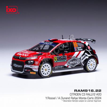 CITROEN C3 RALLYE 2 20 ROSSEL/DUNAND WRC RALLYE MONTE-CARLO 2024