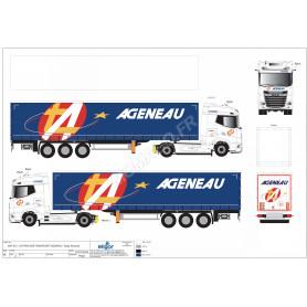 DAF XG SEMI TAUTLINER "TRANSPORTS AGENEAU"