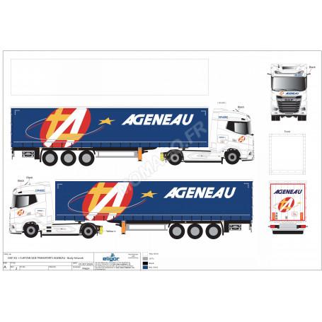 DAF XG SEMI TAUTLINER "TRANSPORTS AGENEAU"