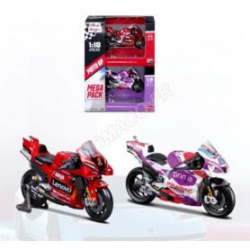 DISPLAY DE 12 PIECES : MOTOS DUO - DUCATI LENOVO 63 FRANCESCO BAGNAIA & DUCATI PRAMAC 89 JORGE MARTIN GP22