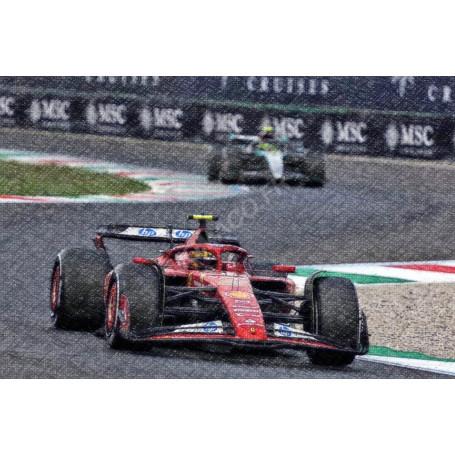 FERRARI F1 SF-24 TEAM SCUDERIA FERRARI 16 CHARLES LECLERC GRAND PRIX D'ITALIE MONZA 2024 1ER