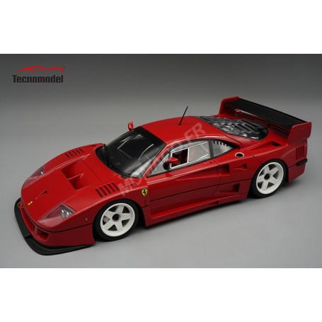 FERRARI F40 LM VERSION PRESSE AVEC JANTES BLANCHES 1996 ROUGE