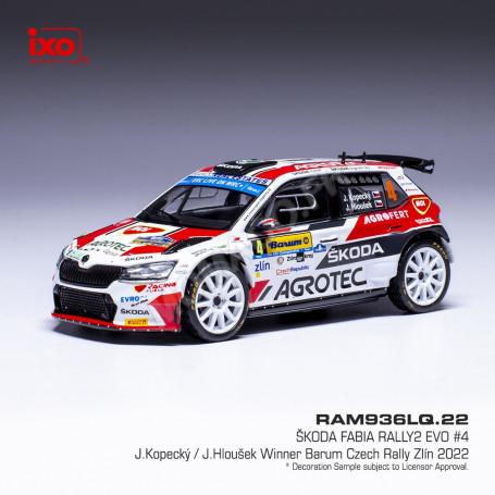 SKODA FABIA RALLY 2 EVO 4 JAN KOPECKY/JAN HLOUSEK RALLYE DE TCHEQUIE 2022 1ER