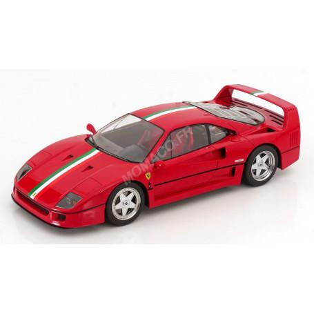 FERRARI F40 1987 ROUGE AVEC BANDE ROUGE/BLANC/VERT "DESIGN ITALIE"