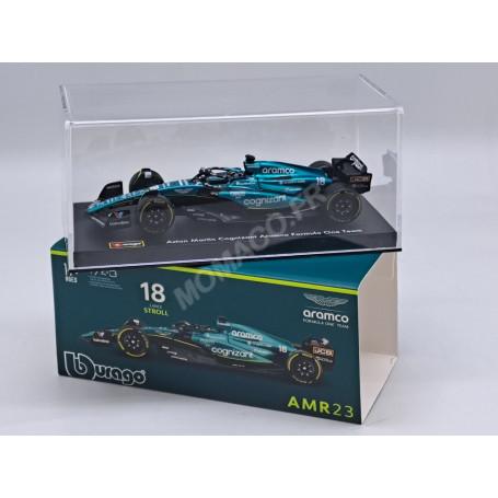 ASTON MARTIN F1 AMR23 TEAM ARAMCO COGNIZANT 18 LANCE STROLL 2023 (PACKAGING PREMIUM AVEC CASQUE)