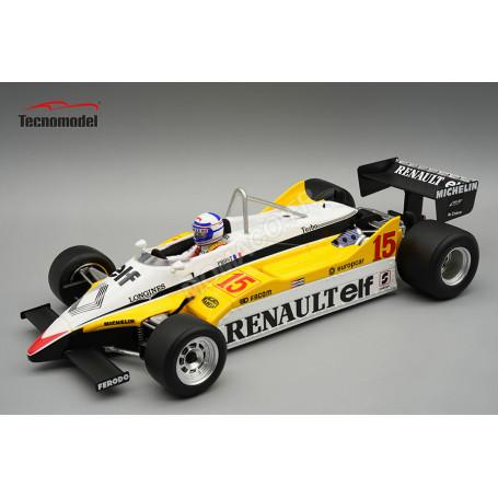 RENAULT RE30B 15 ALAIN PROST GRAND PRIX D'AFRIQUE DU SUD 1982 1ER AVEC FIGURINE