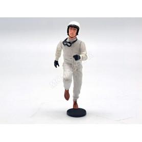 FIGURINE PILOTE SUR LE DEPART CASQUE BLANC