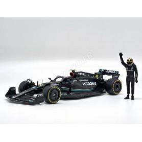 MERCEDES GP F1 W14 TEAM MERCEDES-AMG PETRONAS 44 LEWIS HAMILTON 2023 AVEC PILOTE