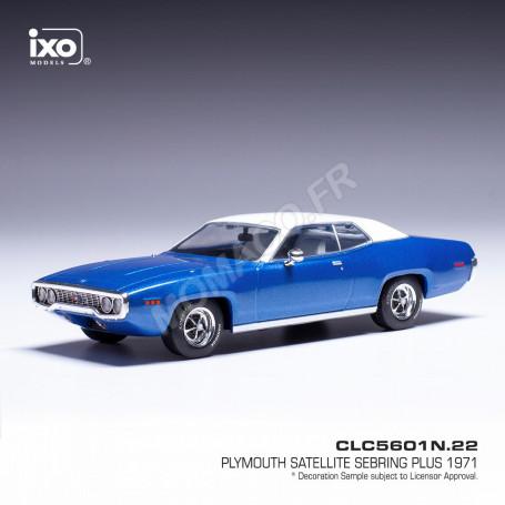 PLYMOUTH SATELLITE SEBRING PLUS 1971 BLEU/BLANC