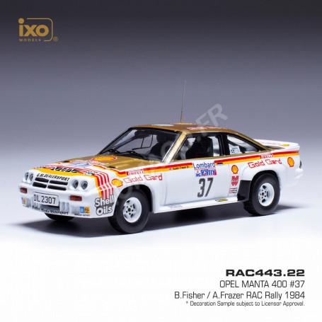 OPEL MANTA 400 37 FISHER/FRAZER RALLYE RAC 1984