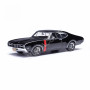 OLDSMOBILE 442 W-30 1968 NOIR "EBONY BLACK" AVEC BANDE ROUGE