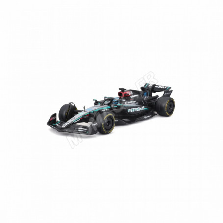 MERCEDES GP F1 W15 EQ PERFORMANCE TEAM AMG PETRONAS MOTORSPORT 63 GEORGE RUSSELL 2024 (PACKAGING PREMIUM AVEC CASQUE)