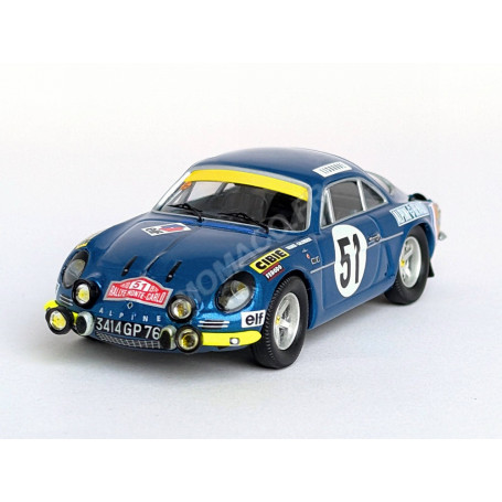 RENAULT ALPINE A110 51 JEAN-LUC THERIER/MARCEL CALLEWAERT RALLYE MONTE-CARLO 1970