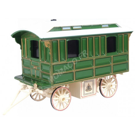 SHOWMANS LIVING WAGON GREEN/CREAM