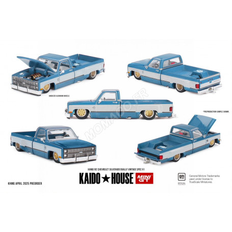 CHEVROLET SILVERADO DUALLY VINTAGE SPEC V1 BLEU